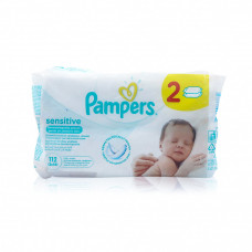 Pampers Wipes Sensitive 2x56