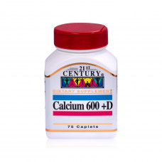 21st century calcium 600 + vitamin d caplets – 75 count