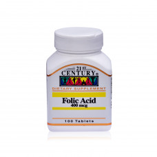 21st century folic acid 400 mcg – 100 tablets