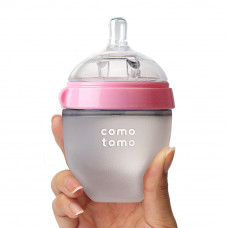 Como Tomo Baby Bottle 0-3M Pink Single