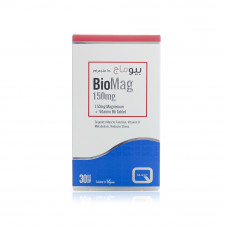 Quest BioMag 150mg Magnesium Plus Vitamin B6 Supplement for Muscle Function, Metabolism & Stress Relief, 30 Tablets