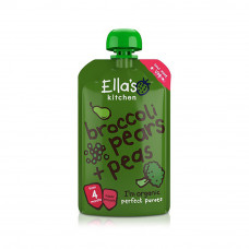 Ella's kitchen organic pears, peas & broccoli super smooth puree (120g)