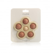 Mushie Flower Press Toy – Rose / Blush / Shifting Sand Mushie Flower Press Toy – Rose / Blush / Shifting Sand