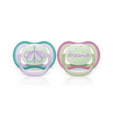 Avent Soother Silicone Ultra Air 0-6M Nt Girl X2 SCF376/19 Avent Soother Silicone Ultra Air 0-6M Nt Girl X2 SCF376/19