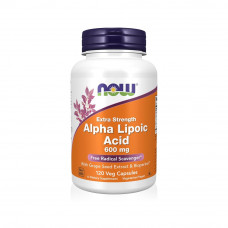 Now Alpha Lipoic Acid 600mg Grape Seed Extract Veg Capsules