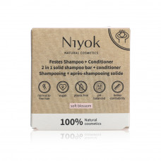 Niyok 2 In 1 Shampoo Bar + Conditioner Soft Blossom 80Gm