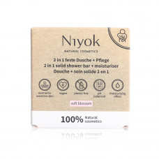 Niyok 2 In 1 Shower Bar + Moisturiser  Soft Blossom 80Gm