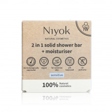 Niyok 2 In 1 Shower Bar + Moisturiser Sensitive 80Gm