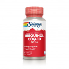 Solaray Ubiquinol Coq 10 100 Mg Capsules, 30 Count Solaray Ubiquinol Coq 10 100 Mg Capsules, 30 Count