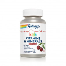 Solaray Children's Vitamins & Minerals Chewable Black Cherry Flavor, 60 Chewables Solaray Children's Vitamins & Minerals Chewable Black Cherry Flavor, 60 Chewables