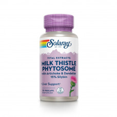 Solaray 200mg Milk Thistle Phytosome Liver Support Supplement with Artichoke & Dandelion, 60 Capsules Solaray 200mg Milk Thistle Phytosome Liver Support Supplement with Artichoke & Dandelion, 60 Capsules
