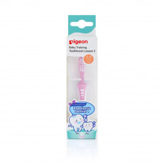 Pigeon baby training toothbrush l-3 pink