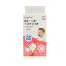 Pigeon strawberry baby tooth & gum wipes 20 sheets