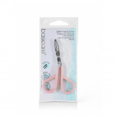 Basicare Grip Tweezer Slant Tips with Scissor Handle