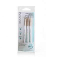 Basicare Lip and Eye Artist Brush Kit 3 Pieces