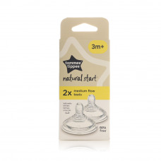 Tommee tippee natural start medium flow teat +3m 2pc