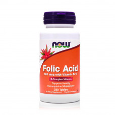 Now Folic Acid with Vitamin B-12 Tablets