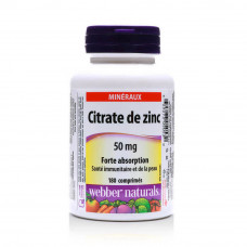 Webber Naturals Zinc Citrate 50mg Tablets