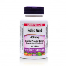 Webber Naturals Folic Acid 0.4mg Tablets