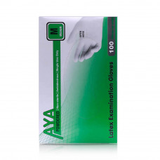 Aya Powdered Latex Examination Gloves M