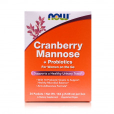 Now Cranberry Mannose+Probiotics 24 Packets