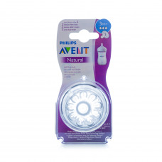 Avent Pa471 Natural Feeding Teats 3M+ X2