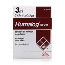 Humalog 100Iu 3mlx5 Cartridges