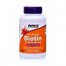Now Biotin 10mg 10000mcg Capsules