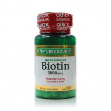 Natures Bounty Qd Biotin 5000mcg Tablets