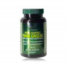 Ultimate herbal essentials panax ginseng 100mg softgels – 60 softgels