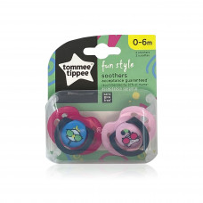 Tommee Tippee Fun Style Soother 0-6M X2