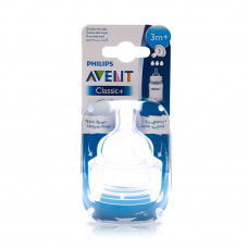 Avent 2 Variable Flow Teats 3M+