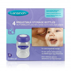 Lansinoh Breast Milk Storage Bottles 4x160ml