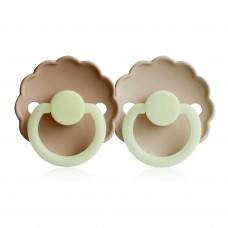 FD Silicone Pacifier 0-6M 2-P Crm Night Cro Nigt S1