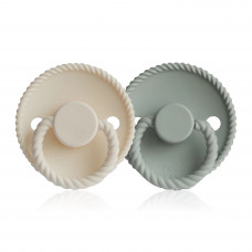 FR Silicone Pacifier 6-18M 2-P Cream Sage S2 FR Silicone Pacifier 6-18M 2-P Cream Sage S2