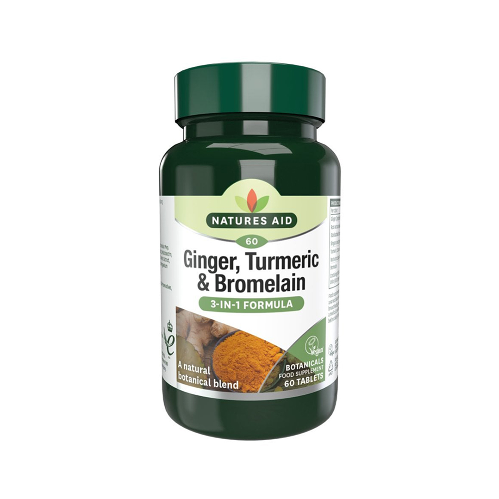 Natures Aid Ginger Turmeric and Bromelain
