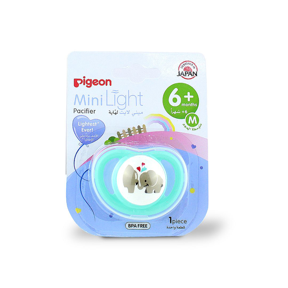 Pigeon Minilight Pacifier 6+M Medium Green