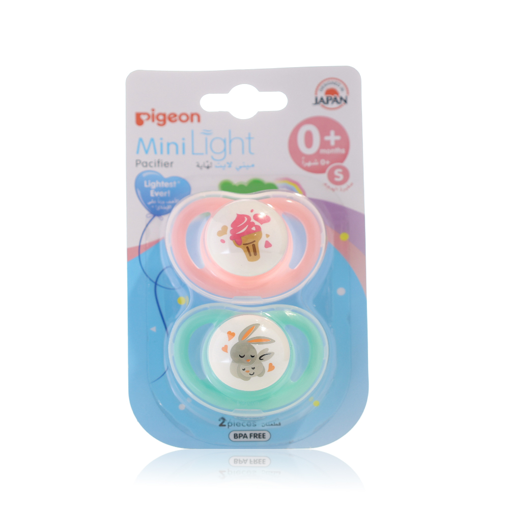 Pigeon minilight pacifier 0+ small  2pcs 