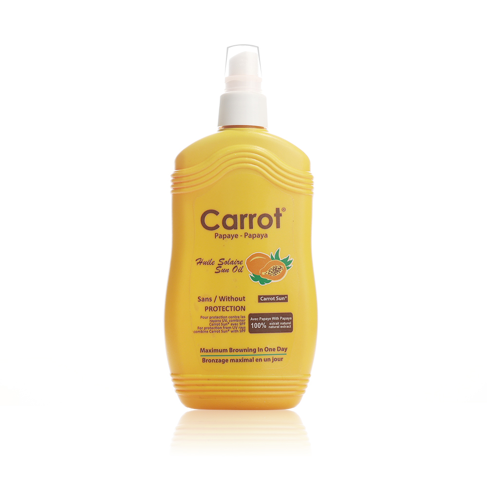 CARROT SUN TANNING OIL PAPAYA 200ML (5184)