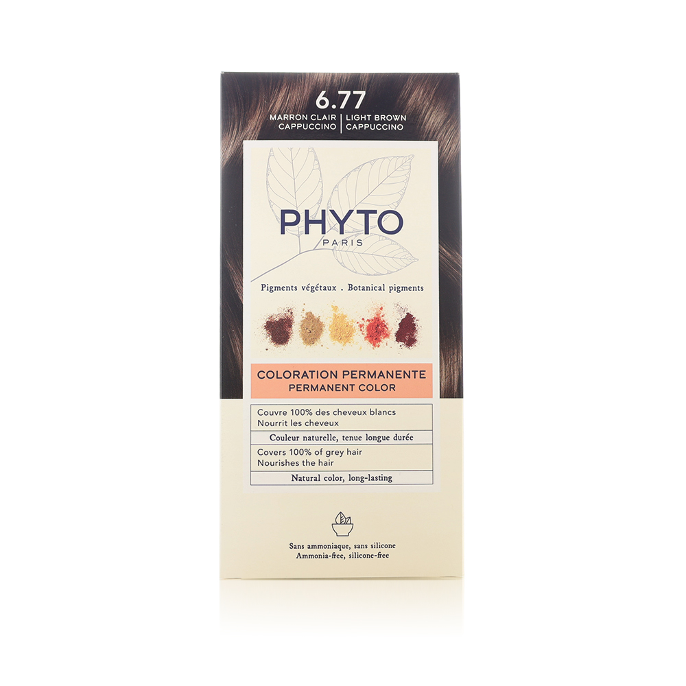Phyto hair color
6.77 light brown cappuccino