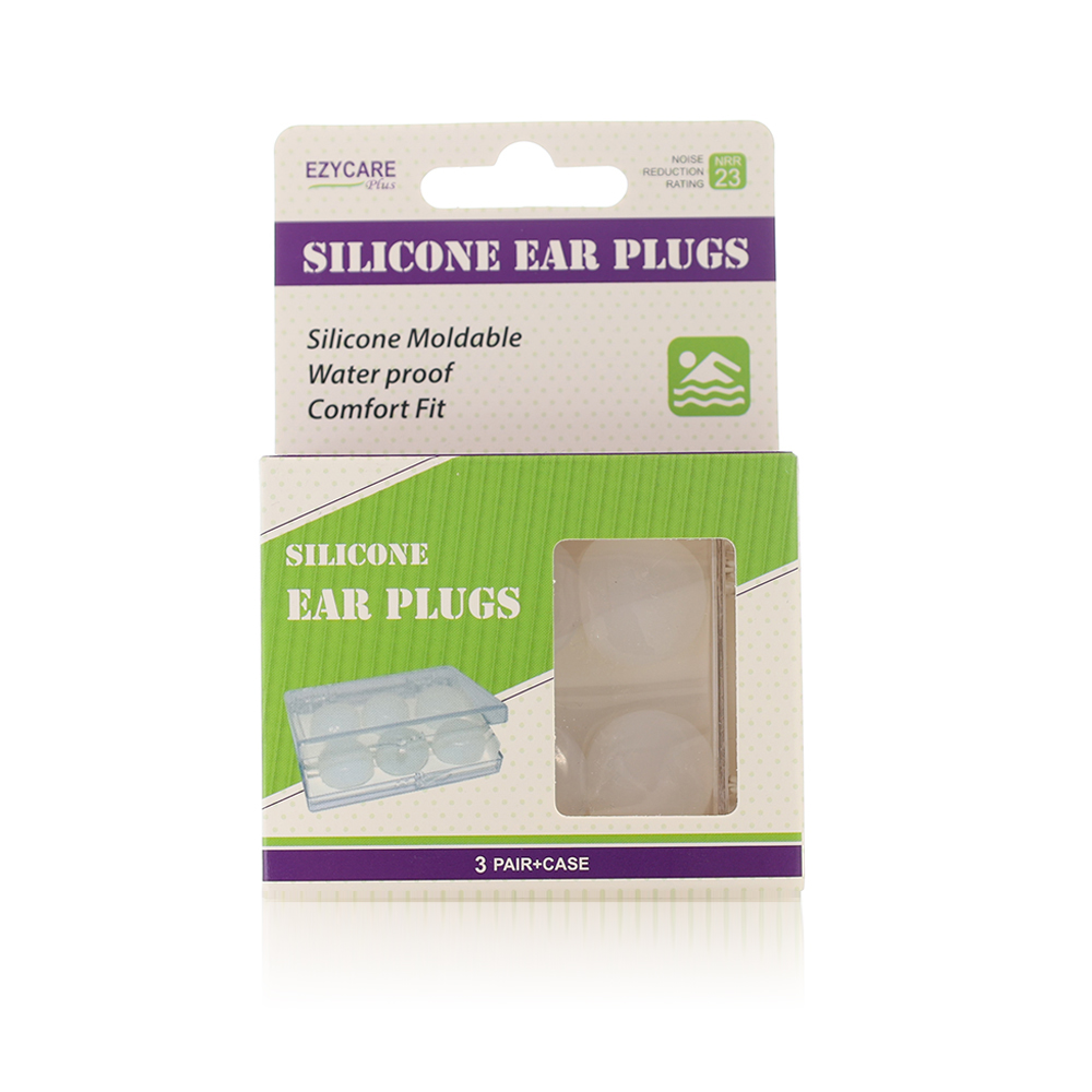 Flents Silicone Ear Plugs Clear 3 Pairs