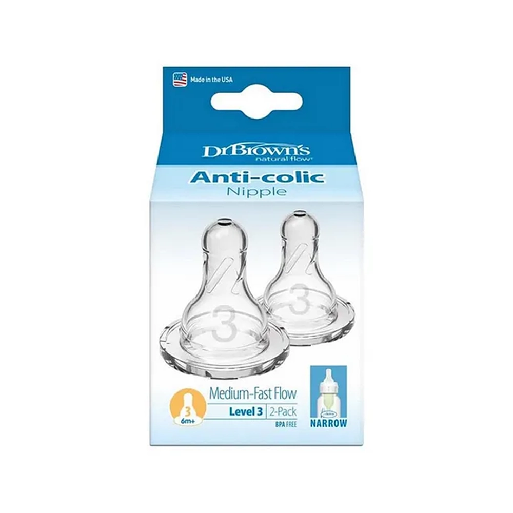 Dr Browns L3 Narrow Nipple Silicone 332-Intl 6M+