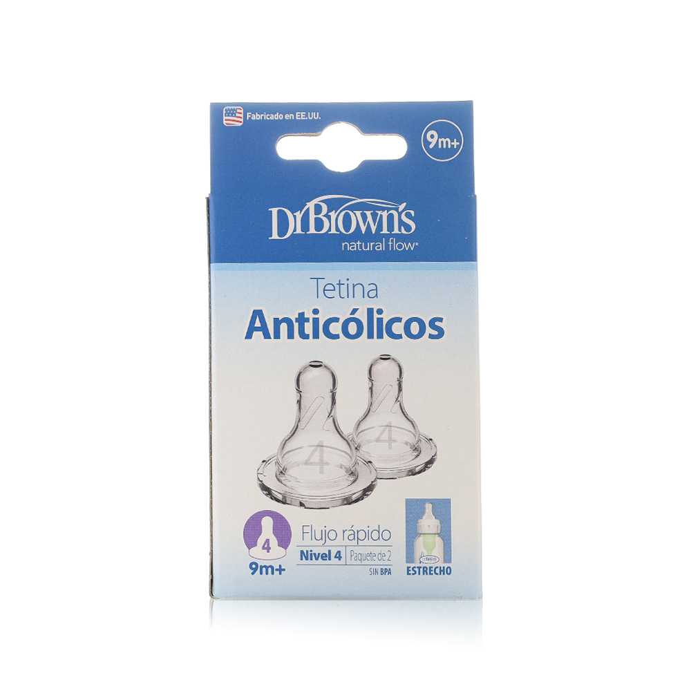 Dr Browns L4 Narrow Nipple Silicone 313-Intl 9M+