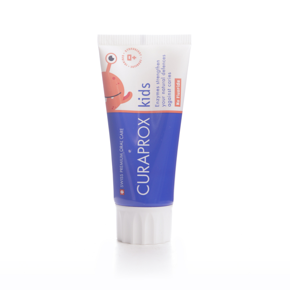 Curaprox kids toothpaste strawberry no fluoride 60ml from 2 years