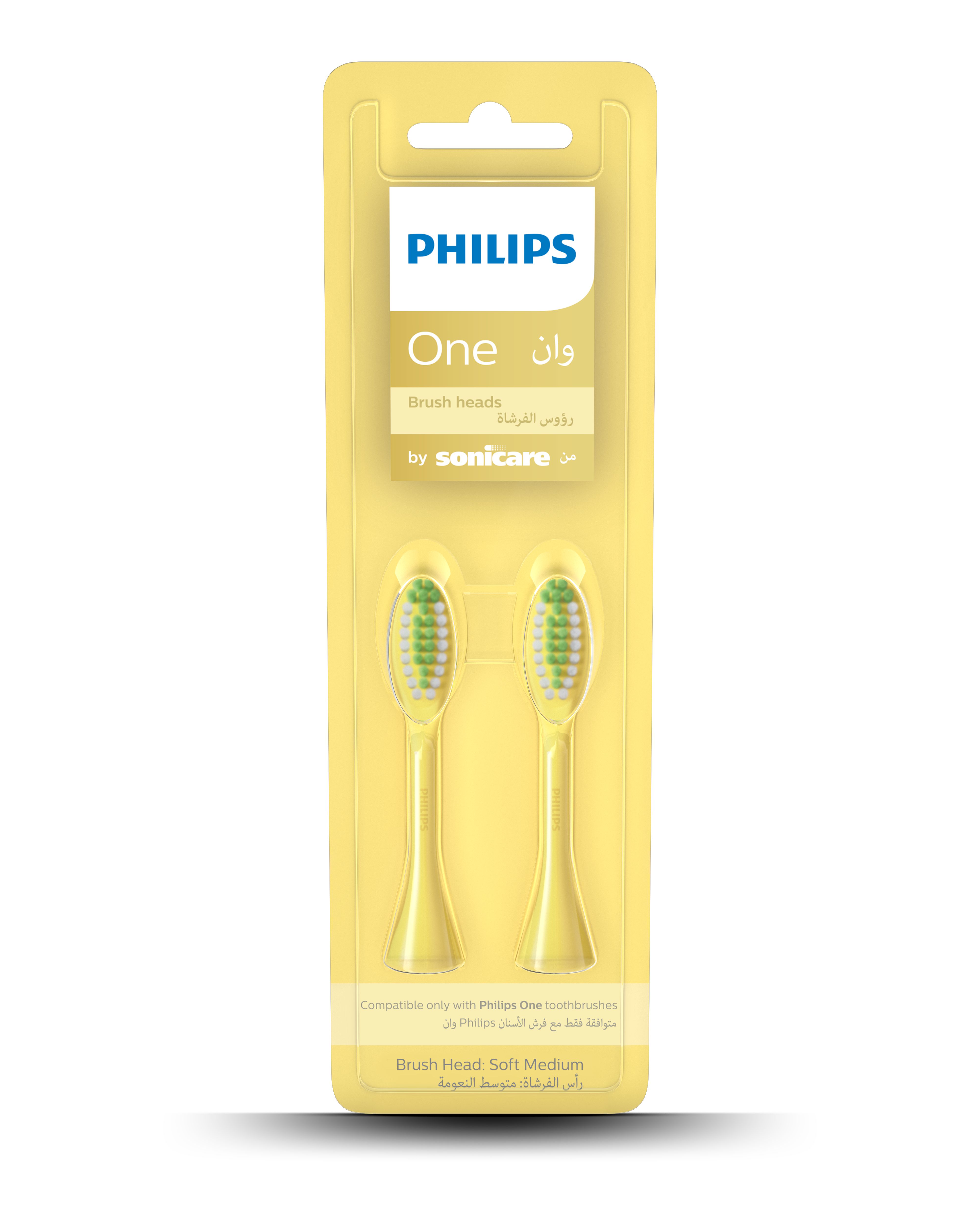 Sonicare One Replaceable Brush Head 2 Pack Mango BH 1022/02