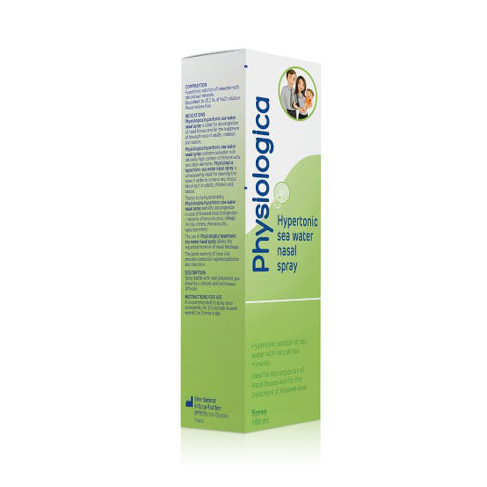 Physiologica hypetonic seawater nasal spray