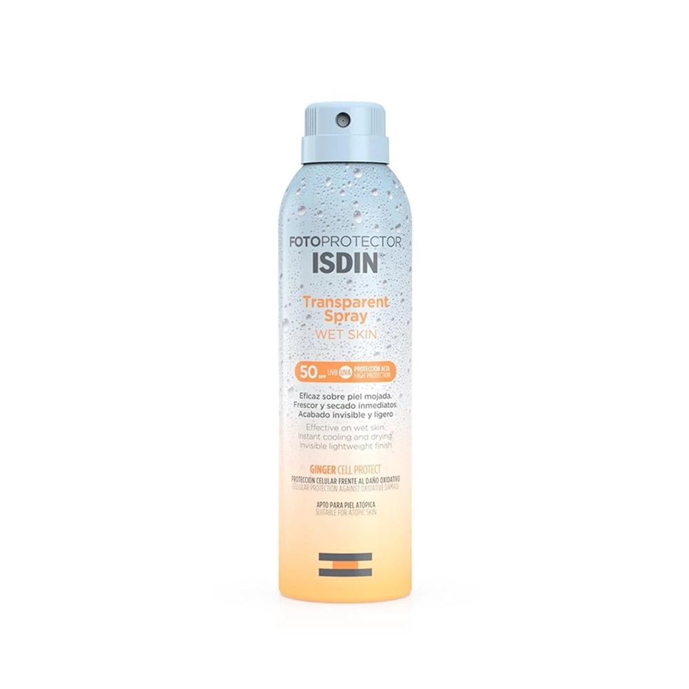 Isdin fotoprotector wet skin transparent spray spf50+ – 250ml (promo: buy 1, get 1 free)