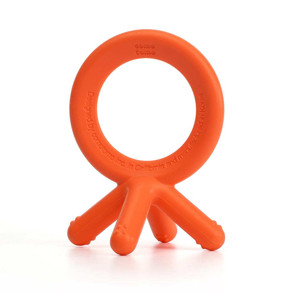Como Tomo Silicone Baby Teether Orange 3 Months