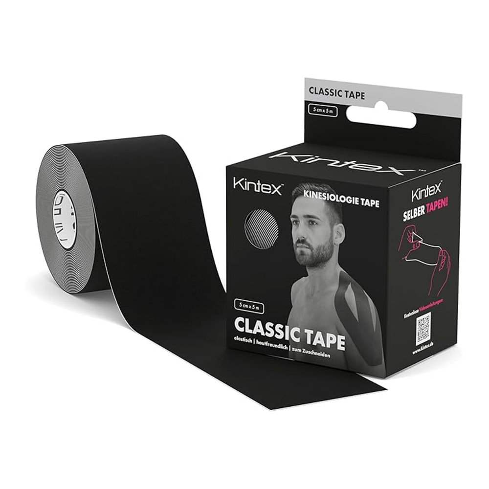 Kintex Kinesiology Tape Classic 5 x 500cm Black