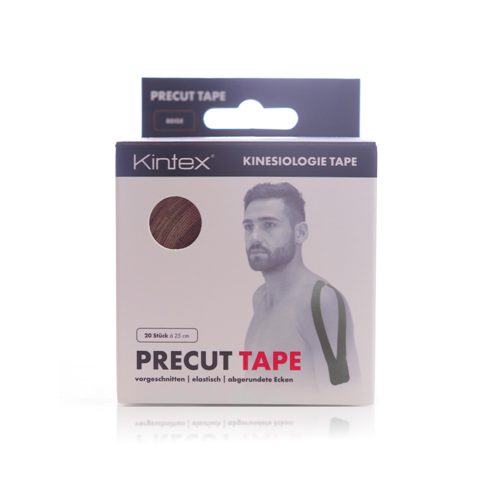 Kintex Kinesiology Precut Sportstape 25cm x 5cm Roll Beige
